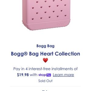 Bogg bag limited edition heart baby bogg bag